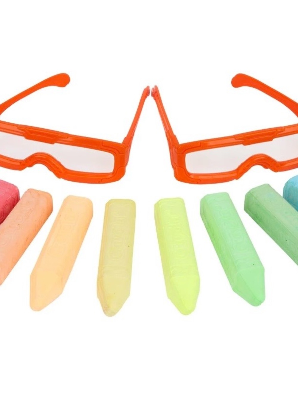 Crayola Neon 3D Sidewalk Chalk with Orange 3D Glasses - 2 Pairs - Picture 5 of 5